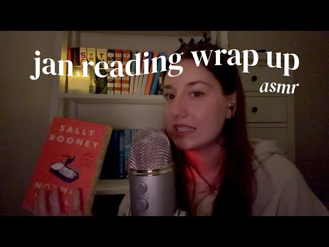asmr | january reading wrap up (close whisper with book triggers)