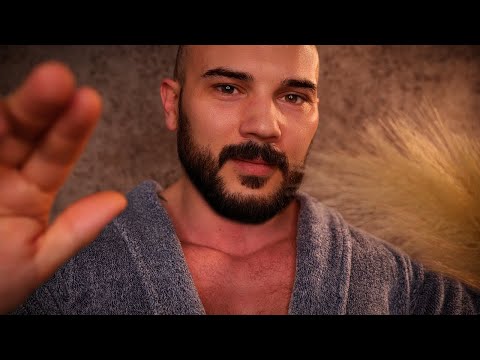 ASMR Brushing You to Sleep with Soft Whispering (SCREEN GETS DARKER) Relieve Stress and Anxiety