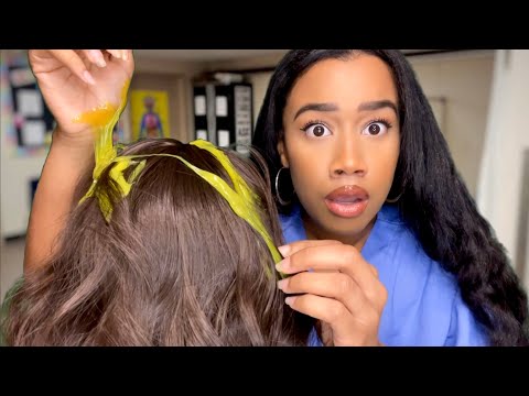 ASMR School Nurse Helps You Get Slime Out Of Your Hair P5 🙆🏽‍♀️😳 School Nurse Role-Play