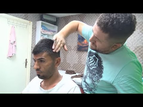 ASMR TURKISH BARBER💈haircut,beard shave💈 EAR BURN💈skin care💈white mask💈SAÇ VE SAKAL TRAŞI