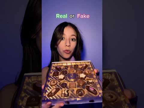 Real or Fake chocolate 🍫 inspired by Livvy asmr #asmr #shorts #satisfying