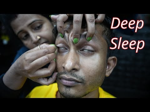 Most Satisfying ASMR Head Massage By Beautiful Indian Lady Barber Chaitali | Scratching & Tapping