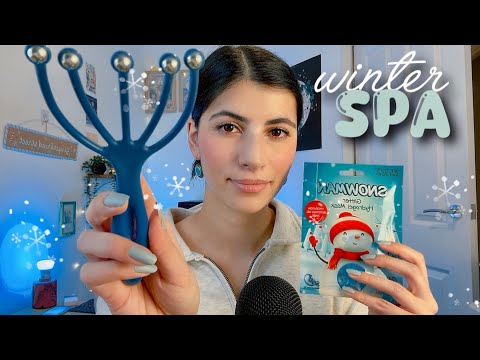 ASMR po polsku ZIMOWE SPA skincare•masaż mózgu•pielęgnacja dłoni•czesanie ❄️ 