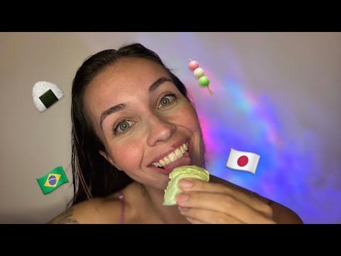 ASMR: BRAZILIAN GIRL TRYING TO SPEAK JAPANESE + MUKBANG