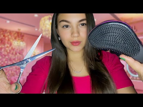 ASMR - CABELEREIRA DEBOCHADA E FOFOQUEIRA CORTANDO SEU CABELO