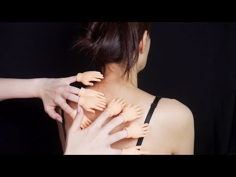 ASMR 엄마에게 머리,등 팅글 마사지 해주기 / Scratching, Brushing, Tracing, oil massage / No talking