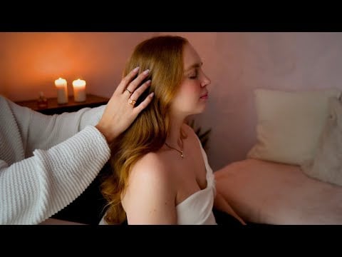ASMR 😴 soft & slow touch to fall asleep (with music option)