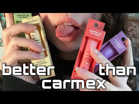 aSmR | LipBalm Application w/ Lip Tracing and Mouth Breathing (mouth sounds, unintelligible whisper)