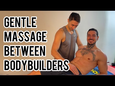 Gentle ASMR Massage between Bodybuilders - Stress Relief