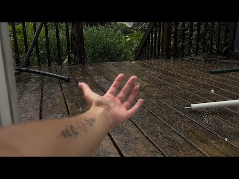 ASMR heavy rain sounds n camera tapping & object taping (pure relaxation)