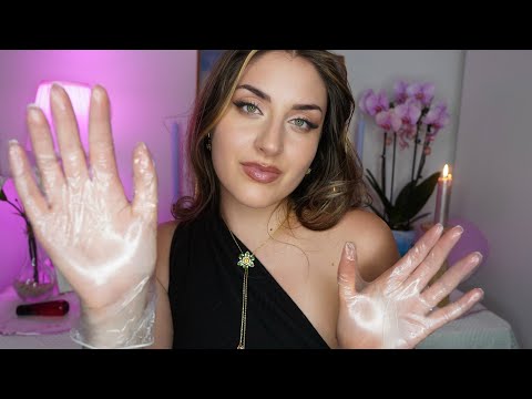 ASMR Gloves Sounds For People Who Haven't Got Tingles 🧤 Face & Ear Massage with Vinyl Gloves & Oil