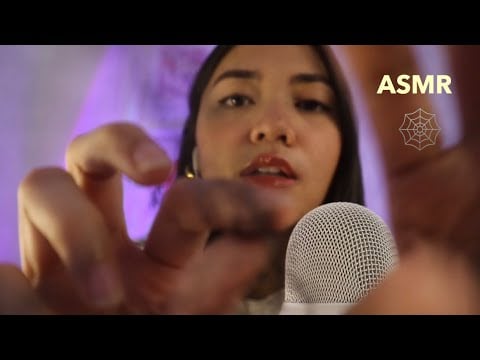 ASMR - removing spiderwebs off your face 🕸 | plucking, light, scissors, whispering (malaysia)