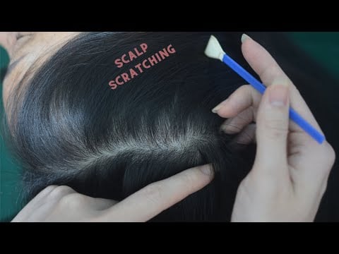 ASMR Intense Head Scratching Sounds, Real Person Hair Combing For Anxiety Relief