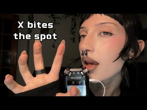 X bites the Spot ASMR 👄 (mic biting, x mark the spot)