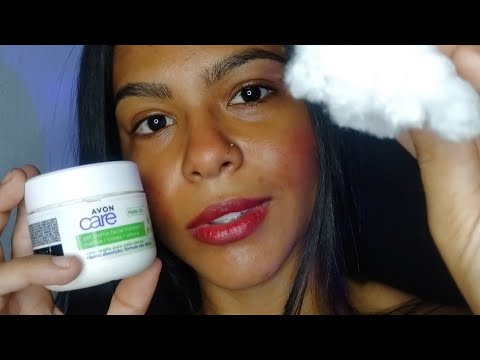 FAZENDO sua SKIN CARE NOTURNA PARA UMA LONGA NOITE DE SONO ASMR HAND MOVIMENTS