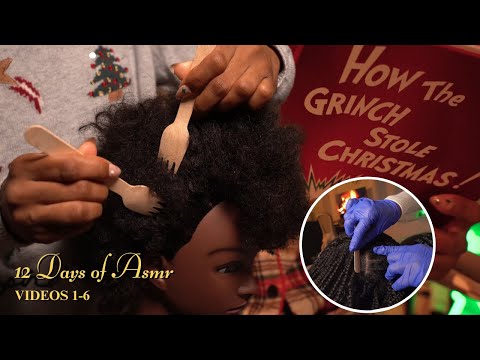12 Days of ASMR 🎄 2 HOUR Compilation | Scalp Check, Scalp Massage, Nitpicking on Afro Hair & More