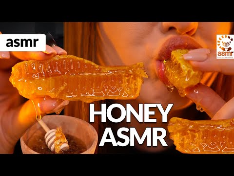 ASMR of HONEYCOMB HONEY  (No Talking Extremely STICKY Satisfying EATING SOUNDS)