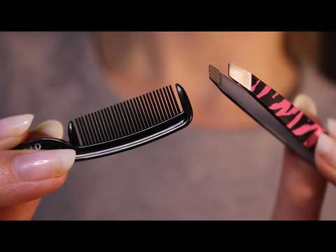 ASMR Detailed Eyebrow Trimming, Plucking, Shaving | No talking, layered sounds