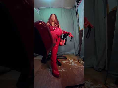 Modeling RED Shiny Latex PVC Leather Outfit + ShoutOut PATREON Members