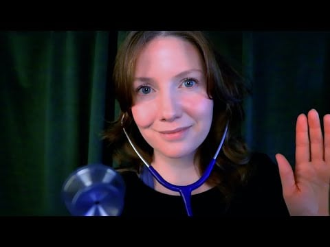 ASMR Calming Medical Roleplay, Checking Your Heart, Breathing, Heartbeat, Sticky Sound, Calming Down