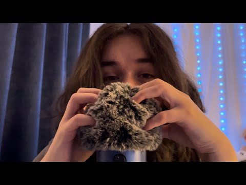 Fluffy Mic Scratching and Super Up-close Whispered  ASMR Rambles