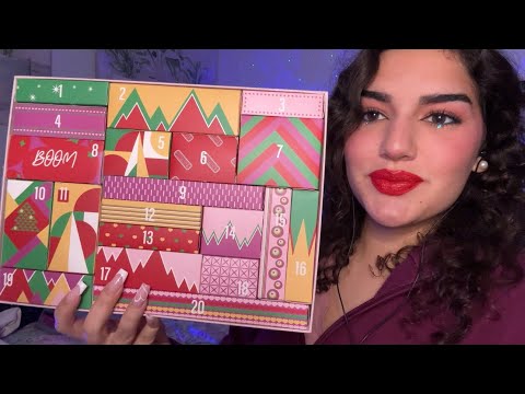 ASMR ABRIENDO UN CALENDARIO DE ADVIENTO DE MAQUILLAJE 😍💄