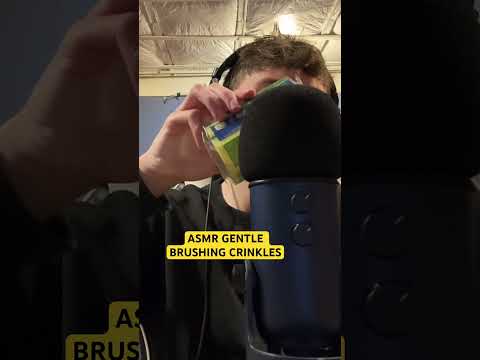 ASMR GENTLE BRUSHING CRINKLES #asmr #satisfying #oddlysatisfying #relax #micbrushing #brushingasmr