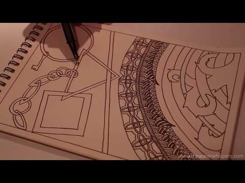 Up Close BREATHY ASMR Whispering & Drawing ZEN Tangles
