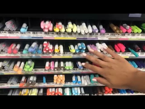 ASMR fast tapping around art store