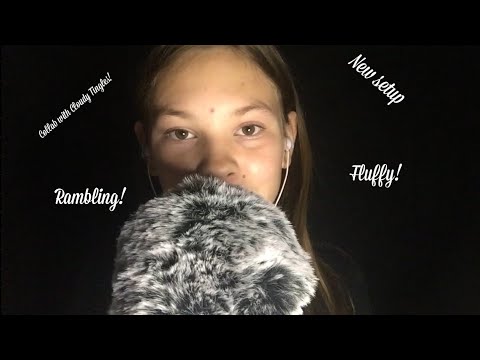 Fluffy mic cover fiddling+ rambling~new set up!~read the description~Tiple ASMR