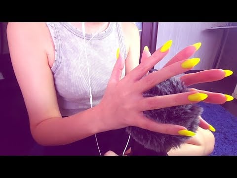 ASMR | Fluffy mic Massage, Scratching, Stroking 🥱❤️(No Talking)