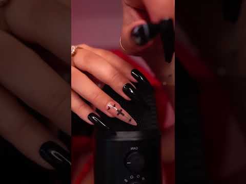MIC SCRATCHING with long nails 💅 #asmr #asmrsounds