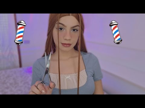 ASMR - BARBEARIA DO SONO💈Cortando seus cabelos e definindo seus cachinhos