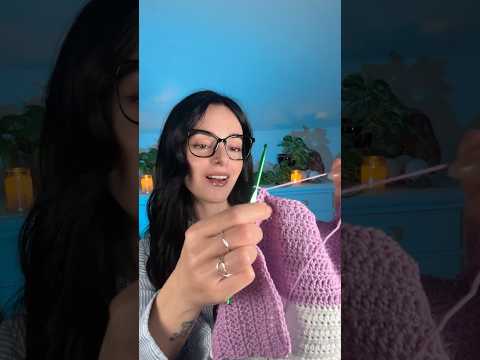 You just go 1 2 3 and you’ve got a blanket #asmr #crochet #crocheting