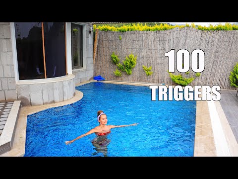 ASMR 100 TRIGGERS 10 minutes in the VILLA Turkey | АСМР 100 ТРИГГЕРОВ на ВИЛЛЕ