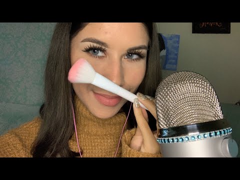 ASMR Brushing and caressing you softly 💖 close up blue yeti mic brushing