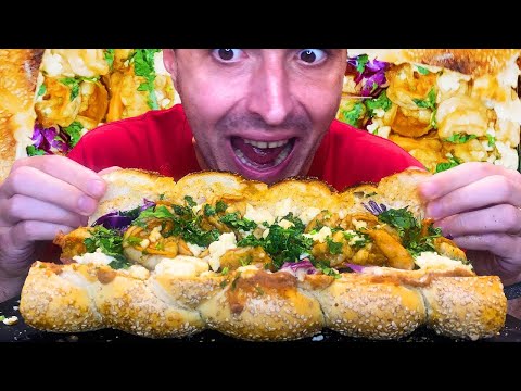 ASMR CHEESY SPICY SHRIMP SANDWICH mukbang 먹방 #shorts