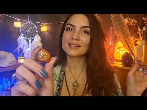 ASMR ROLEPLAY * SOIN ENERGETIQUE AVEC PIERRES, CRISTAUX & PLUME