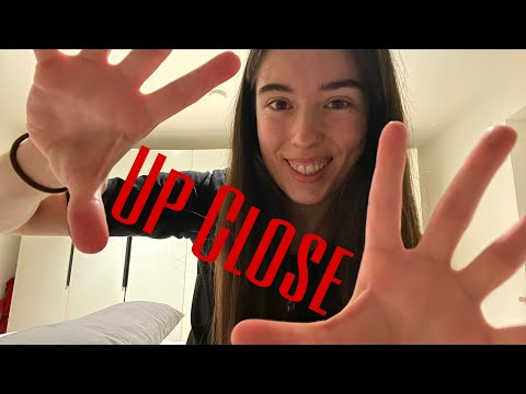 ASMR close up MOUTH SOUNDS & HAND MOVEMENTS