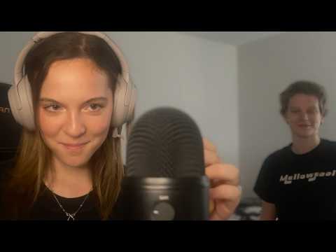 my sister tries ASMR