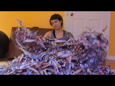 ASMR - Playing with Paper - Sound Effects Only - Lots of Rustling - A Mountain of Paper Strips - OMG