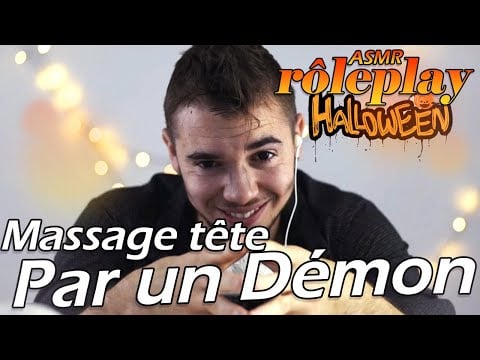 ASMR : Massage de tête par un démon 🎃🎃 ( papouille tête )