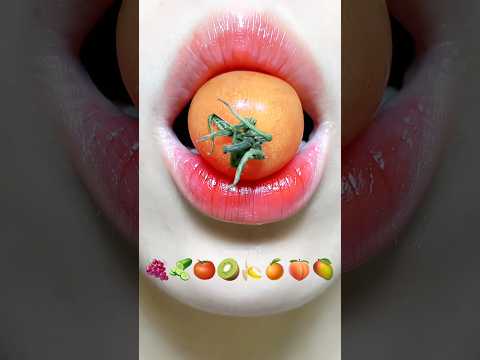 Asmr Eating Fresh Fruit Jelly Emoji Food 🍇🌽🍌 #mukbang #meoasmr #asmrsounds #emojichallenge