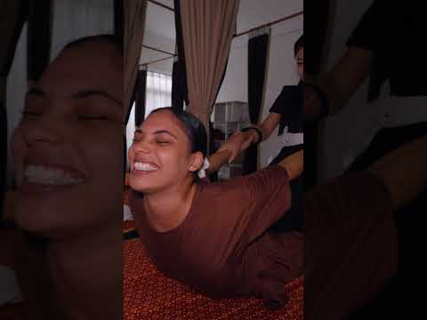 ASMR: Strong Lao Back Neck Shoulder Massage for Pain and Stress Relief #shorts