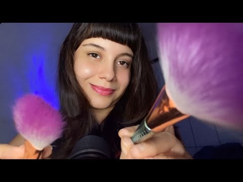 ASMR Pincel na Tela 🖌️ | Brush Sounds, Mouth Sounds & Visual Triggers