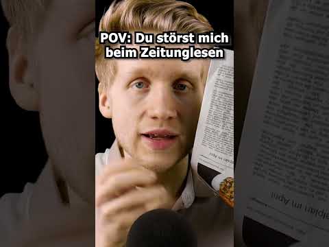 ASMR - POV: Du störst mich beim Zeitunglesen! #shorts #asmr #roleplay #deutscheasmr