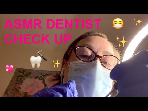 ASMR DENTIST CHECK UP - SOFT SPOKEN COUNTING. PERSONAL ATTENTION. BINAURAL TEETH SCRAPING.