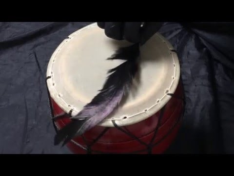 Black latex  gloves "playing" Bongo   {{ ASMR }}