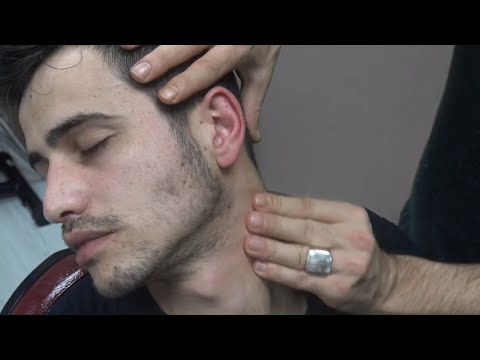 ASMR TURKISH BARBER MASSAGE = LEGEND SHAMPOO MASSAGE = NECK CRACK=neck,back,ear,face,sleep massage