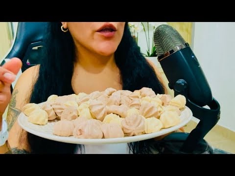 💦🔥🤤ASMR | COMIENDO MERENGUES + SONIDOS SUPER CRUJI3NTES QUE TE HARÁN DORMIR SI O SI 🤤💦🔥
